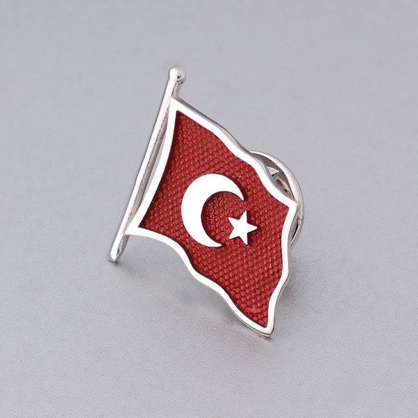 Türk Bayrağı Gümüş Rozet