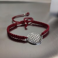 Flower of Life Yaşam Çiçeği Sembolü Gümüş Bileklik