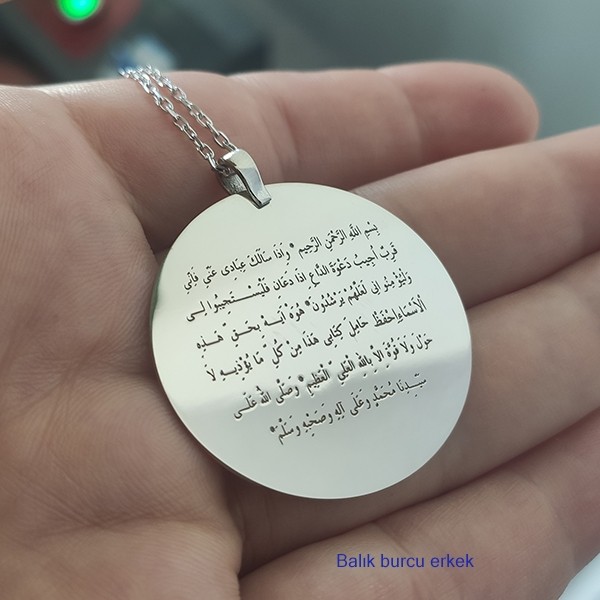 Yengeç Burcu Kadını Duası Gümüş Kolye