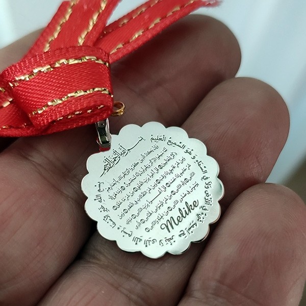 Maşallah yazılı Gümüş Bebek ve Çocuk Nazarlığı