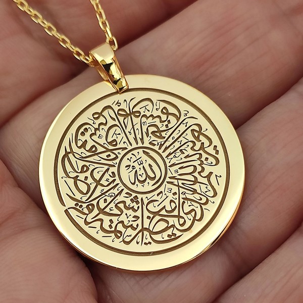 Bismillahillezi Dualı Koruma Zırhı Gümüş Kolye
