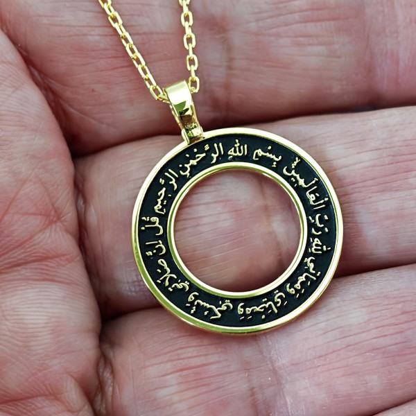 En'âm 162 ayeti gümüş kolye